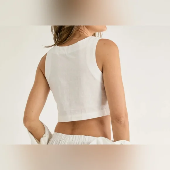 065 LAST 1 NEW! 3PCS Set Crop Inner Top W/ Full Length Pants & Button Down Shirt - Picture 6 of 8